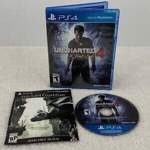 Uncharted 4 A Thiefs End PS4 Game 2016 Sony PlayStation 4 Tested Shooter Action